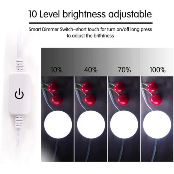 Hollywood Led Vanity Lights Strip Kit,with 14 Dimmable Light Bulbs for Full Body - Picture 2 of 7